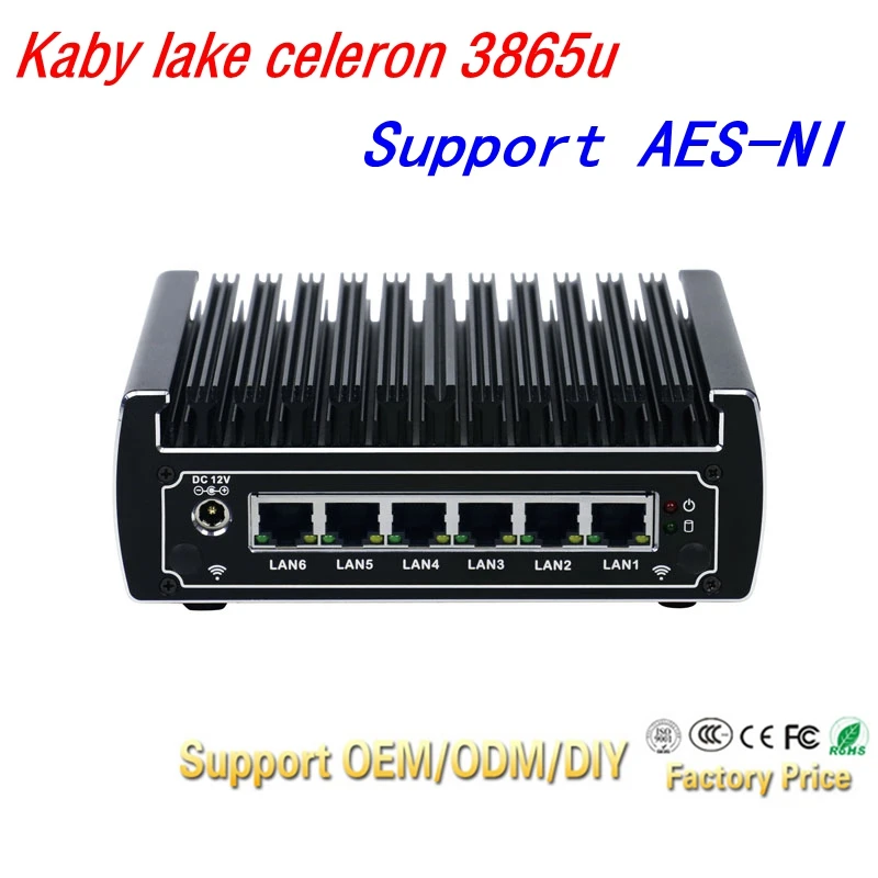 Pfsense компьютеры intel kaby lake celeron 3865u двухъядерный безвентиляторный мини ПК 6