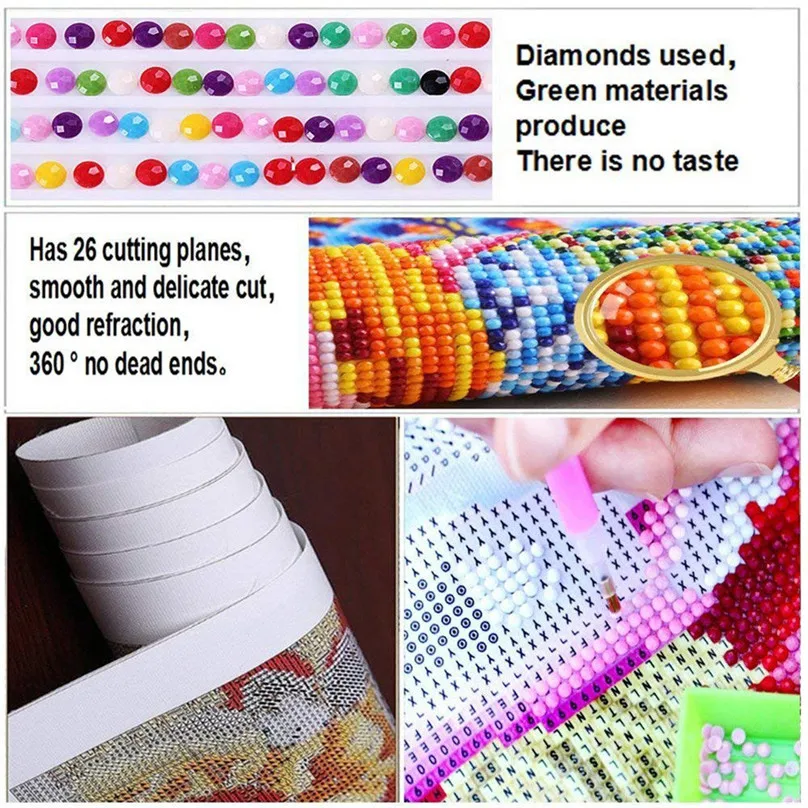 5D Embroidery Paintings Animal Rhinestone Pasted DIY Diamond Painting Cross Stitch Picture decorations #4m22 (5)