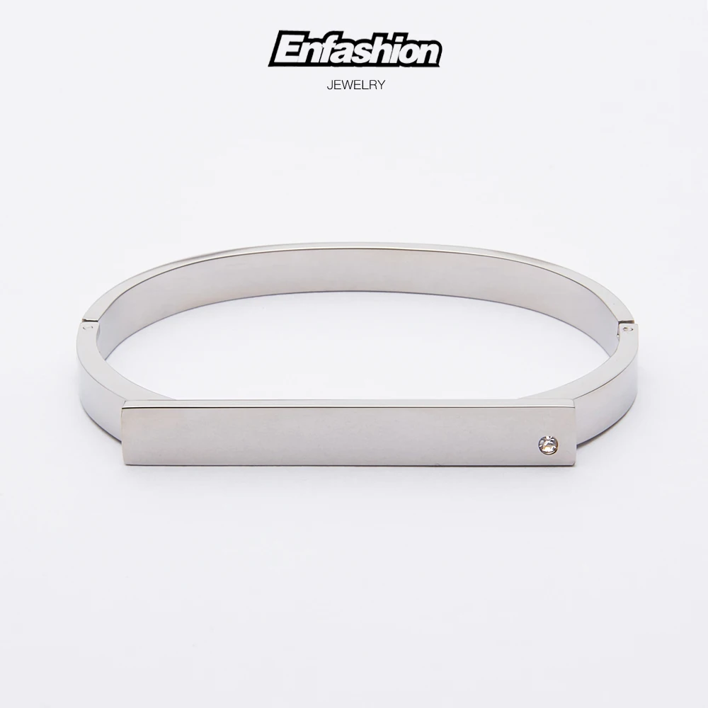 

Enfashion Personalized Custom Engrave Name Bangle Flat Bar Cuff Bracelet Gold Color Bracelets For Women Bracelets Bangles B8717