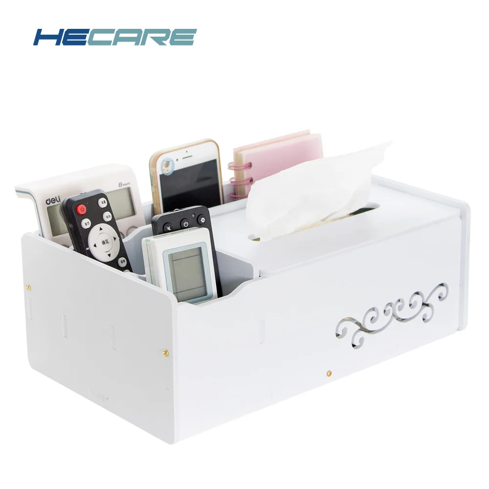 

Kitchen Plastic Tissue Boxes Multi-Slots Simple Desktop Napkin Storage Box Bedroom Remote Control Tissues Case Desk Organizer