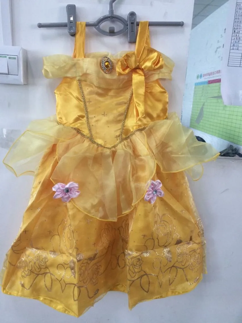 kids gold belle dress