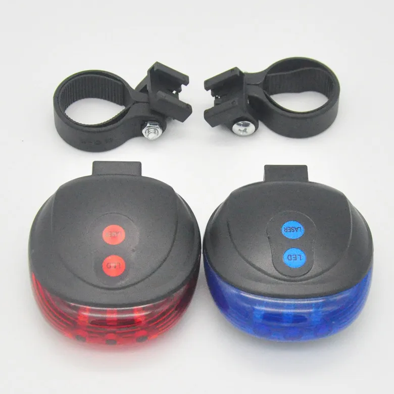 Bike Laser Tail Light (5LED+2Laser) Cycling Safety Bicycle Alam Rear