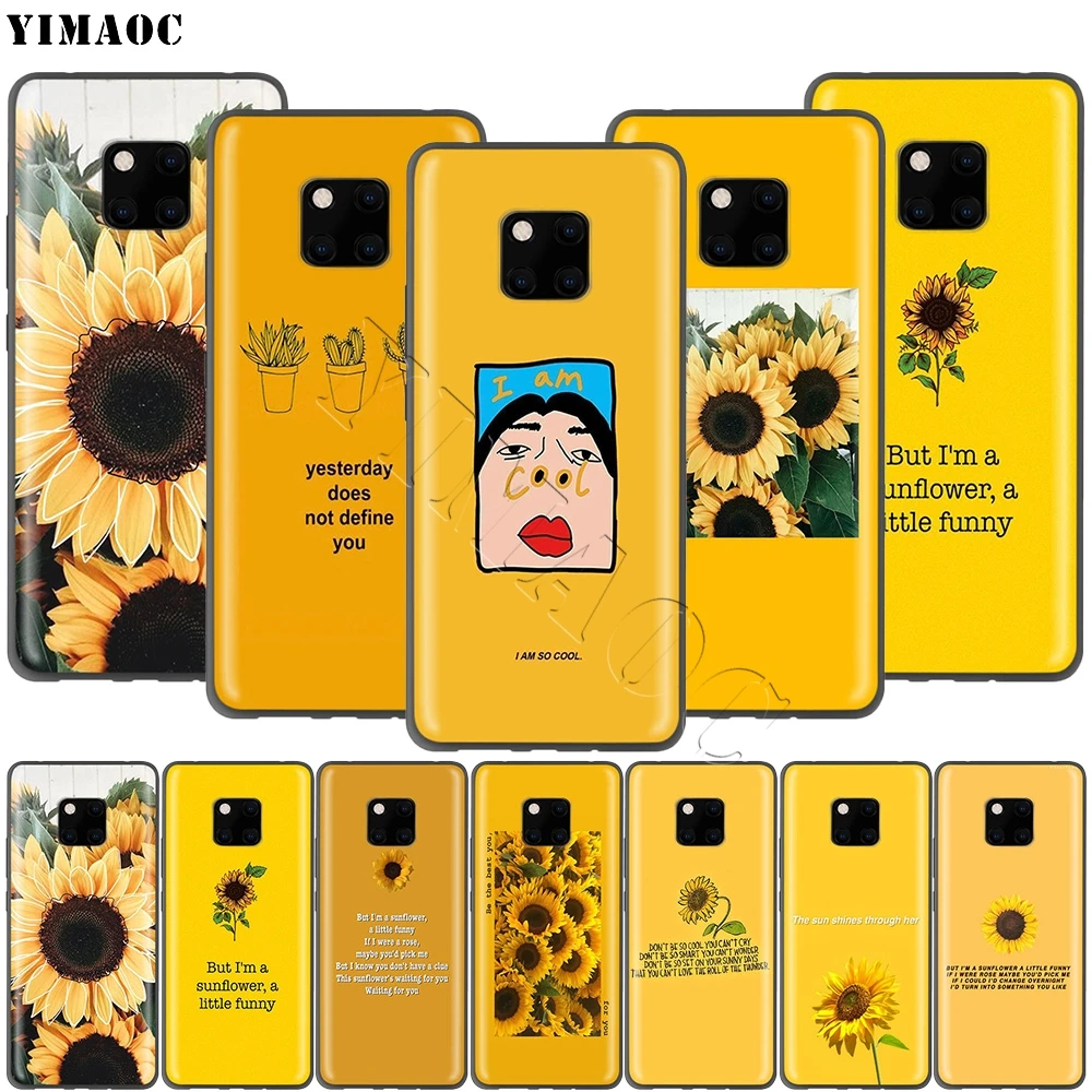 YIMAOC эстетичный подсолнух новинка чехол для Huawei Honor Mate P smart Y7 Y9 8C 30 20 10 8x Nova 3i 3 Lite Pro
