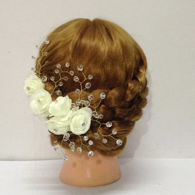 Beige Bridal hair comb