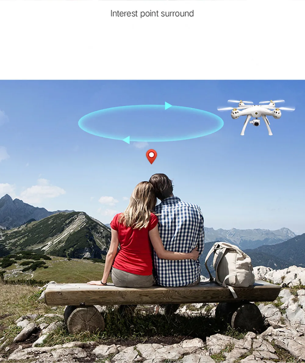 1080 P 5G RC Дроны с Wi-Fi FPV широкоугольная камера двойной gps Квадрокоптеры Следуйте за мной один ключ возврат фиксированная точка Летающий 50 см