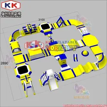 30x29 м море 0,9 мм игрушечные ворота аквапарк, озеро надувные воды игровое оборудование для взрослых