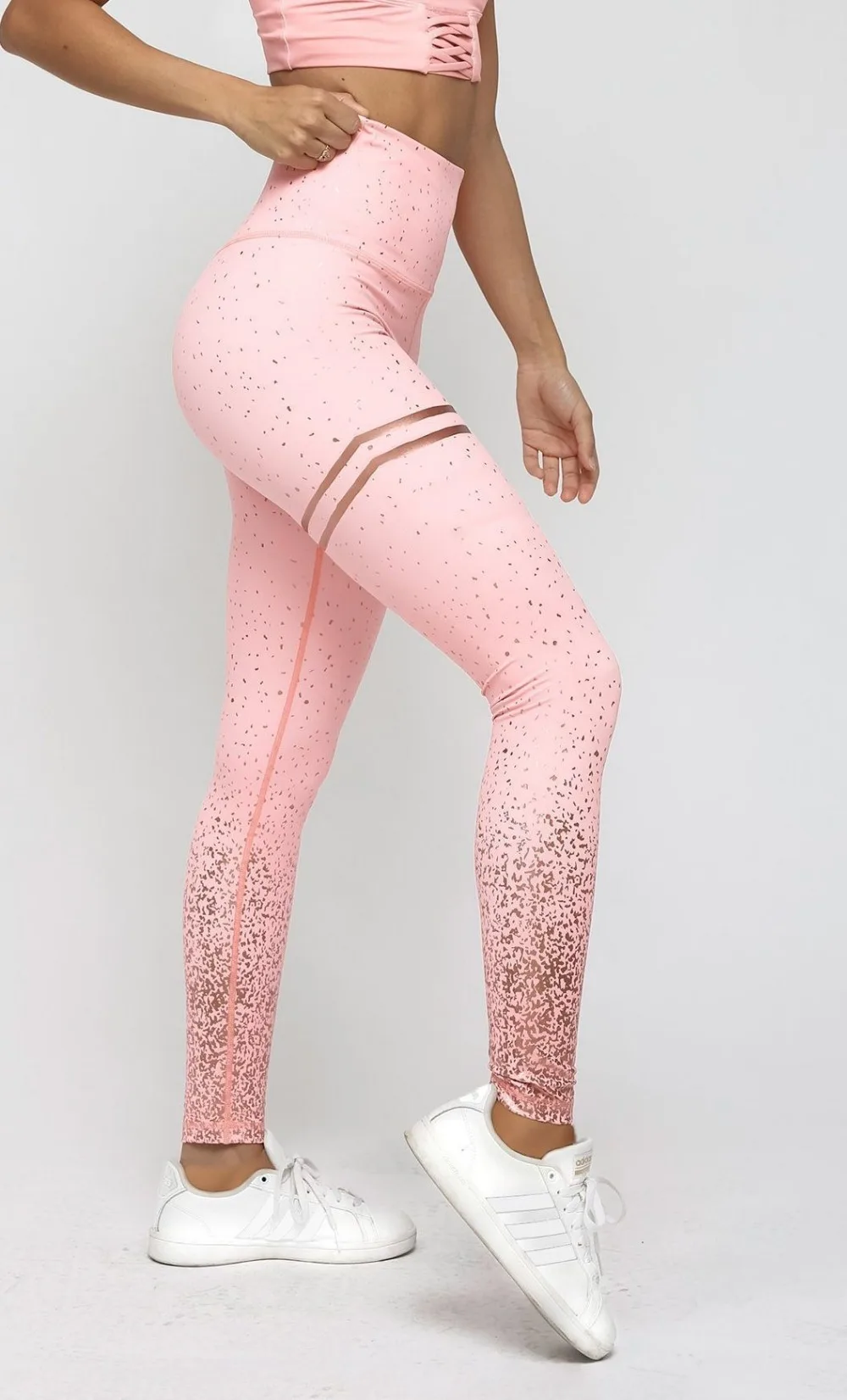 Normov nova hotsale mulheres ouro imprimir leggings