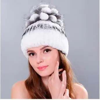 Зимние высококачественные женские меховые шапки, шапка из натурального меха норки для женщин, женские повседневные береты, шапки, женские шапки - Цвет: 1