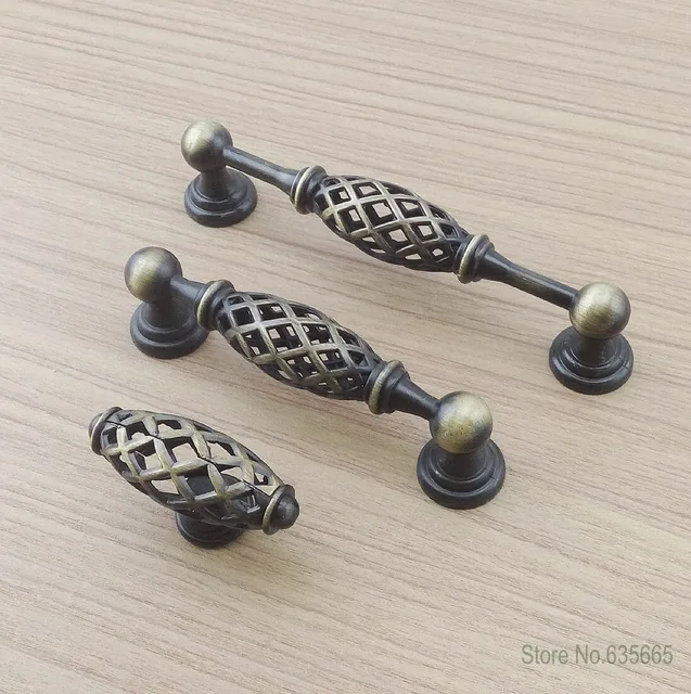 Antique Spiral Birdcage Arts Furniture Hardware Handles Kitchen Antique Spiral Birdcage Arts Furniture Hardware Handles Kitchen Cabinets Door Knobs Drawer Wardrobe Dresser Cupboard Pull - Antique Spiral Birdcage Arts Furniture Hardware Handles Kitchen