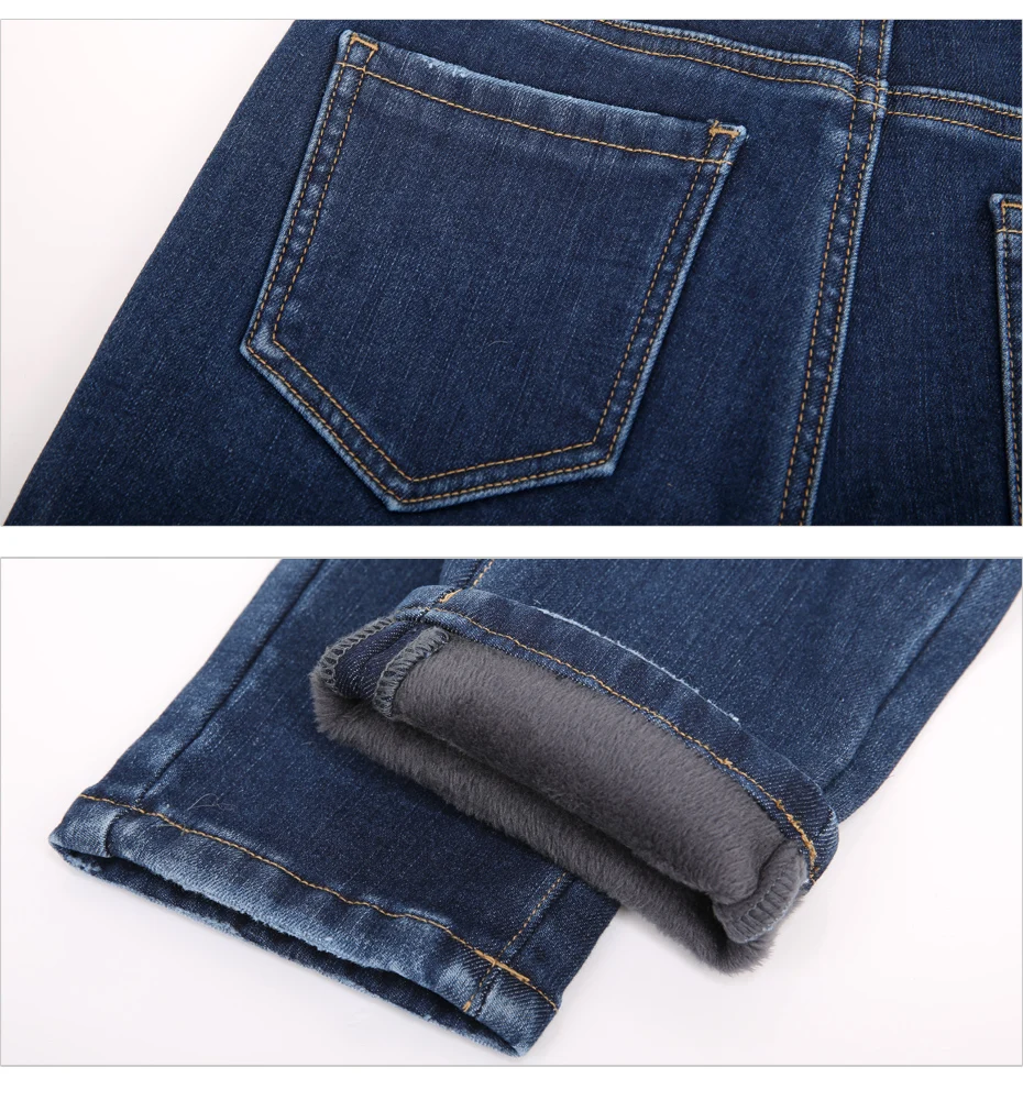 LEIJIJEANS 2019 флис утолщаются черные зимние джинсы плюс размеры бархат для женщин джинсы для L-6XL узкие добавить шерсть толст