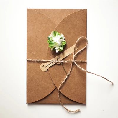 1 шт DIY крафт-имитация цветок поздравительная открытка пригласительная Свадебная вечеринка аксессуары спасибо день рождения открытка бумага подарок Вечерние - Цвет: green carnation-L