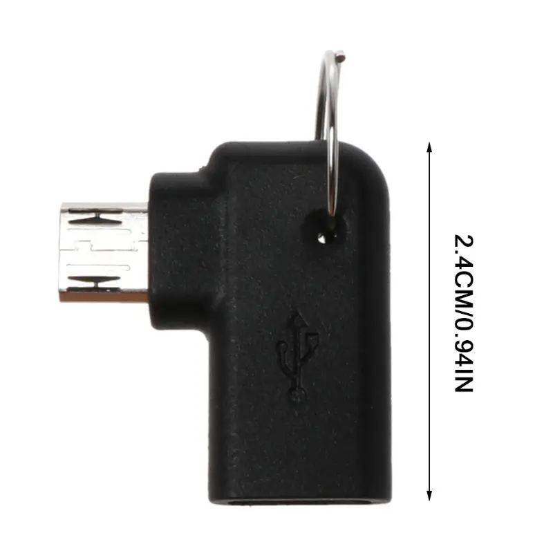 90 Degree Type C Female to Micro USB Male Charging Converter Connector Adapter for Samsung Huawei Android Mobile Phone Tablet