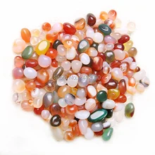 Agate Stone 100 pcs Decorative Pebble For Vase Fish Tank Landscape Aquarium Decoration Glass Marble Stones Craft 0.7-1cm