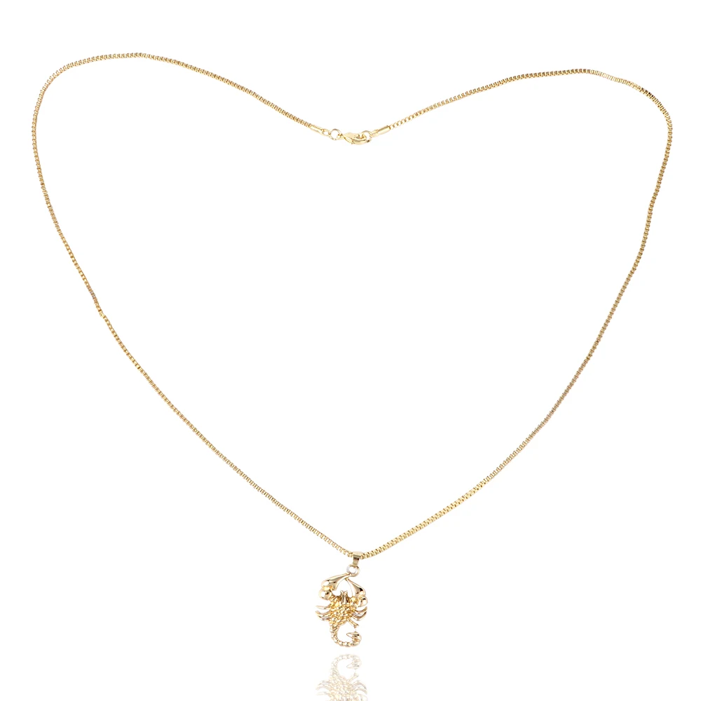 Хип-Хоп рок ожерелья для мужчин животное Сплав Лев скорпион кулон Золотая подвеска на цепочке-ожерелье для мужчин модные ювелирные изделия