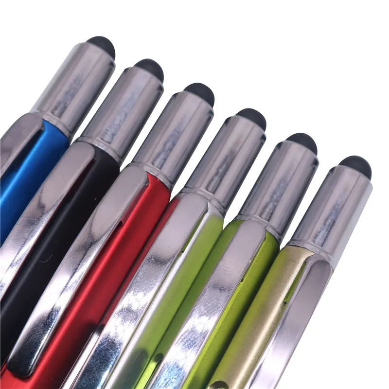 6 шт Многофункциональная Пластиковая шариковая ручка-отвертка Линейка Инструмент синие чернила пуля вращающаяся шариковая ручка офисные школьные принадлежности