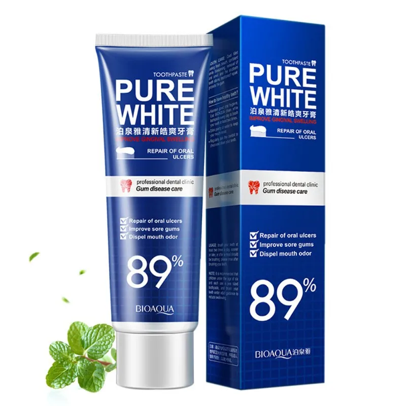 

Mint Whitening Toothpaste Dental Clinic Teeth Pure Fresh Dispel Mouth Odor Improve Sore Gums Disease Care Oral Ulcers