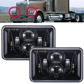 

4x6 inch Rectangular Car Led Headlight Motorcycle Projector 60W Sealed Beam Hi/Low Headlamp for Ford ATVs, SUV, truck, Fork lift