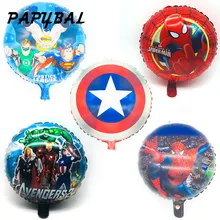 

10pcs/lot 18inch hero balloons Avengers Spiderman Batman Supreman foil balloon Children birthday party supplies baby toys ballon