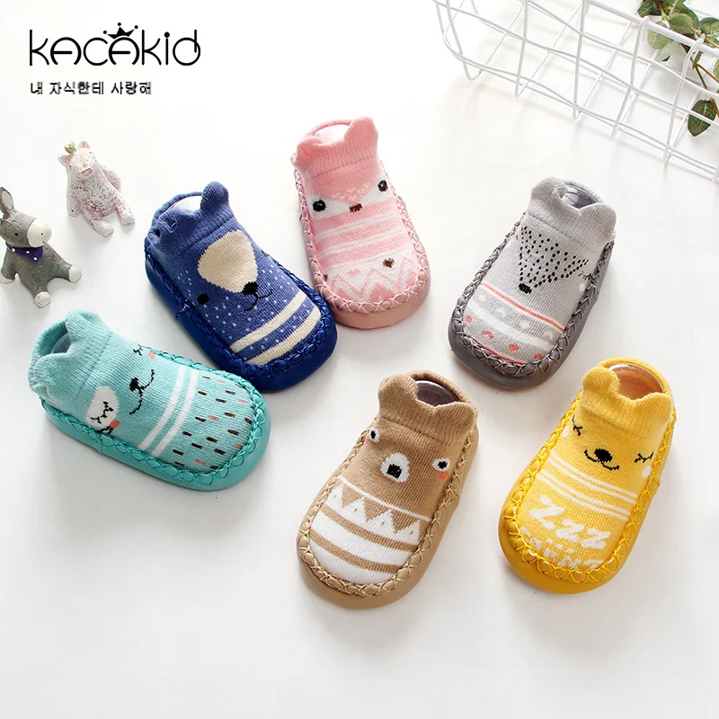 

Kacakid Baby boy girls cartoon toddler shoes socks kids anti-skid floor socks boy girls cute Sock children cotton home Socks