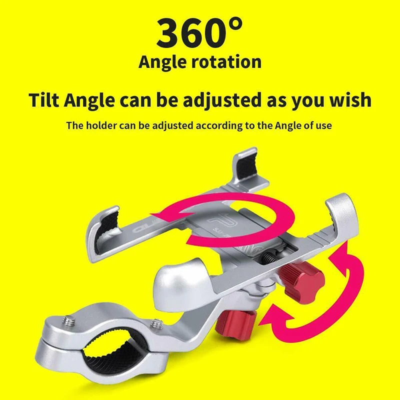 Luminum 360°Bicycle Telefon Halterung MTB Mountainbike Motorrad GPS Lenker Clip Stand für 55