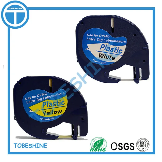 Special Offers 2pcs 12mm*4m mixed models 91201 91202 black on white, black on yellow compatible DYMO LetraTag Tape DYMO label printer ribbons Special Offers 2pcs 12mm*4m mixed models 91201 91202 black on white, black on yellow compatible DYMO LetraTag Tape DYMO label printer ribbons