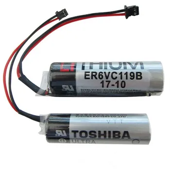

15pcs/lot New Battery ER6VC119B ER6V ER14500 PLC / 3.6V 2000mAh Lithium Battery With black Plug Free Ship!