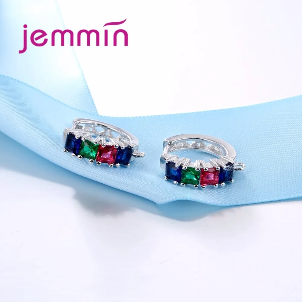 Цветные серьги в винтажном стиле S925 из стерлингового серебра круглой формы Bijoux DIY Ювелирные изделия компоненты для леди и девушки