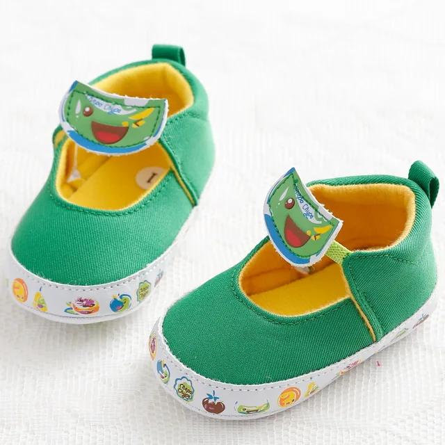 Green Baby Shoes Girls Prewalker Soft Bottom Lovely Infant