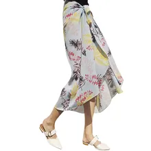 Страуса Горячая Мода женская s Бохо Высокая талия юбка летняя повседневная Пляжная Макси Длинная юбка женские юбки новое поступление