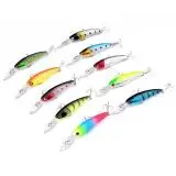 

10pcs Hard Fishing Lures Crankbait 9cm 8.3g Fishing Bait With 6# Hook Hard Bait for Sea Carp Fishing
