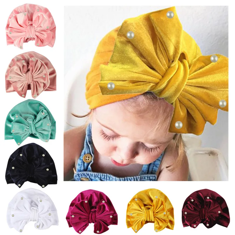

2019 Limited Haar Accessoires Hair Accessories For Baby Rubber Ear Velvet Toddler Winter Warm Hat Elastic Head Band Headdress