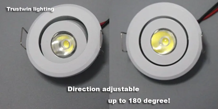 5 pieces Indoor white Mini ceiling LED spot light lamp dimmable 1W mini outdoor 110V 220V LED downlight dimmable