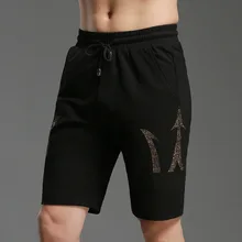 Мужские короткие спортивные штаны с эластичной резинкой на талии, повседневные хлопковые Бермуды, мужские летние черные шорты для фитнеса, мужская одежда