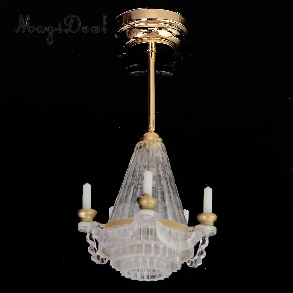 3Pcs/Pack 1:12 Dolls House Miniature LED Table Light Ceiling Lamp Battery Operated Plastic Light Bedroom Decor Accessories Toy