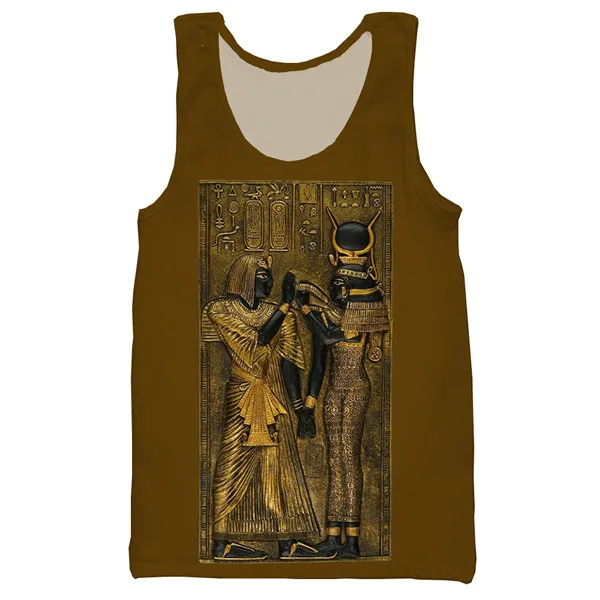 Egypt pharaohs 3D напечатаны унисекс майка для мужчин Модная крутая летняя майка Топ для работы мужские женские Топы Холтер майка - Цвет: 4