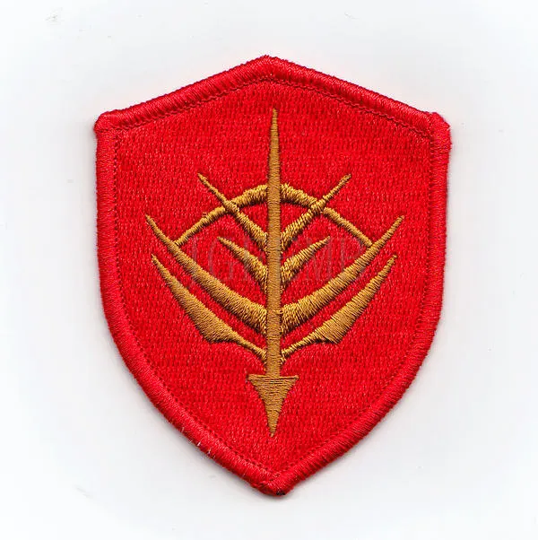 red background gold design 100Embroidery Gundam Neo Zeon hamankarn Military Tactical Morale
