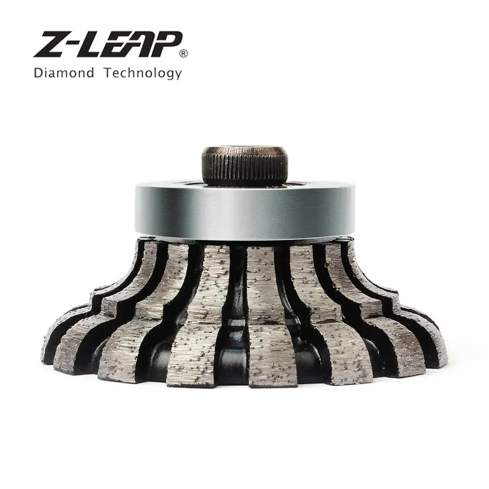 Z-LEAP шлифовальный фрезерный станок бит O20* D75* M10 Алмазная Сегментированная Профилированная гранитная мраморная окантовка столешницы для портативной машины