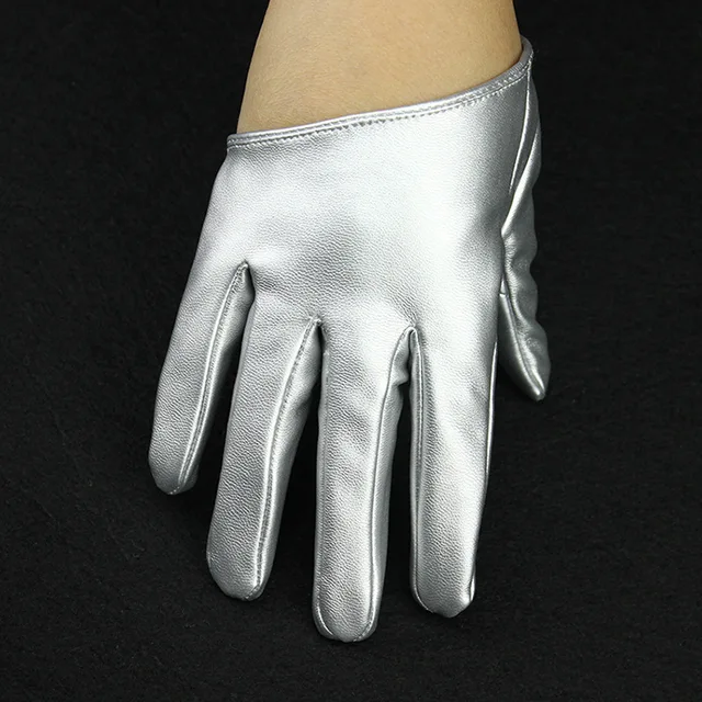 PU leather half palm gloves dance hip hop gloves stage performance
