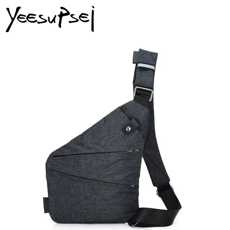 YeeSupSei тонкая сумка на плечо для мужчин Холщовая Сумка через плечо мужская Сумка водонепроницаемая поясная сумка карман для телефона нагрудный пакет нейлоновая сумка-пояс