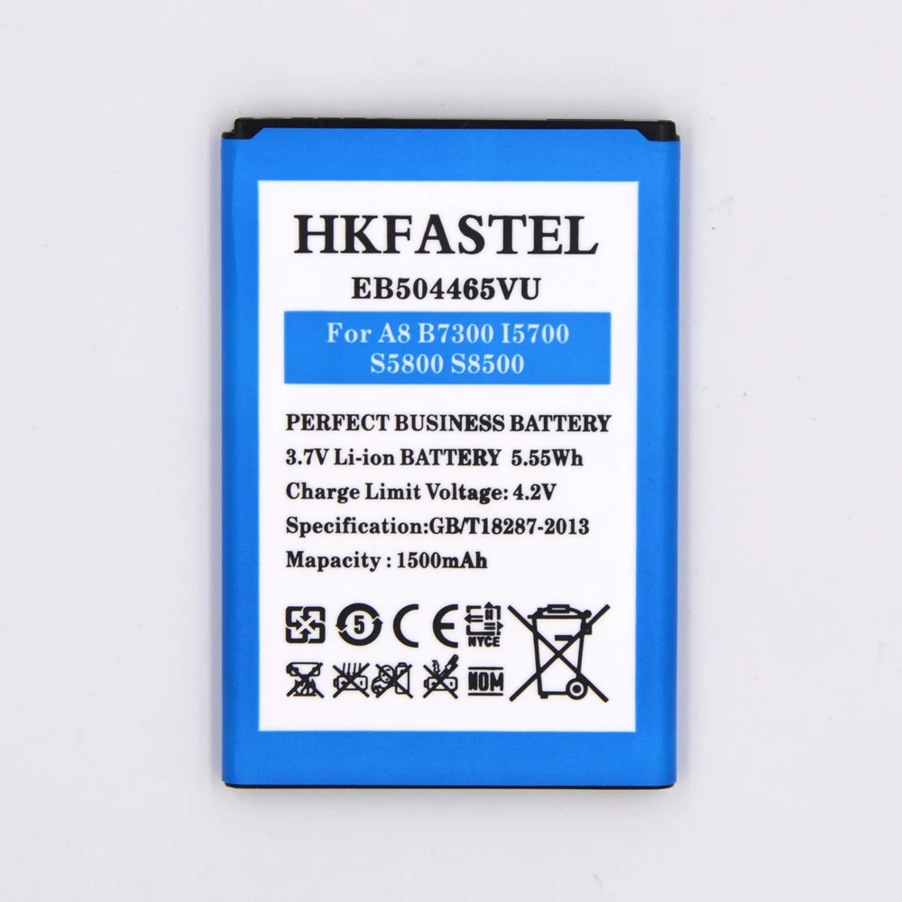Новый аккумулятор EB504465VU для сотового телефона Samsung A8 B7300 GT-B7300 i8910 GT-i8910 i5700 S5800 S8500