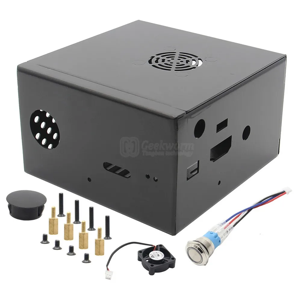 Raspberry Pi 3 Model B + Plus mSata/M.2 NGFF/NVME металлический чехол/корпус охлаждающий вентилятор