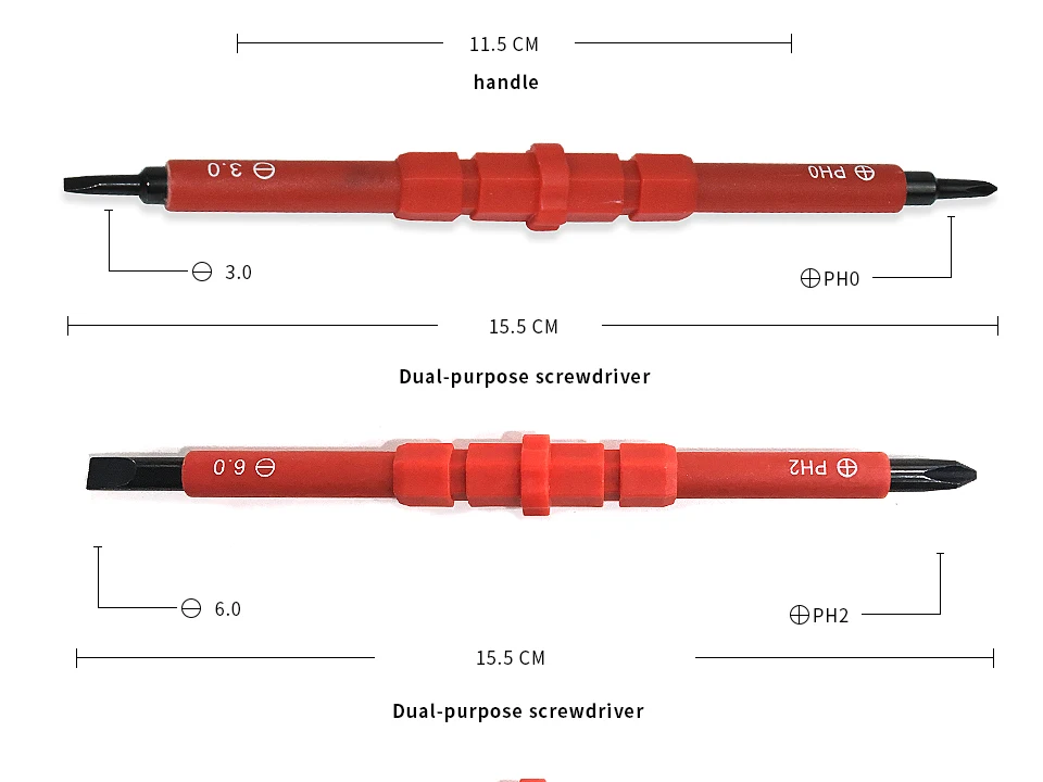 Изолированные ручные инструменты разборные мульти ремонтные Отвертки Набор магнитные прорези отвертка Филлипс биты электроинструменты