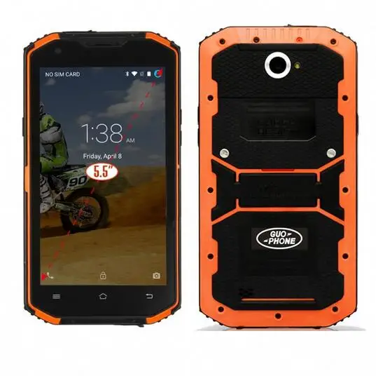 Первоначально Guophone V13 IP68 Водонепроницаемый 4 г LTE 4500 мАч Батарея Открытый Смартфон