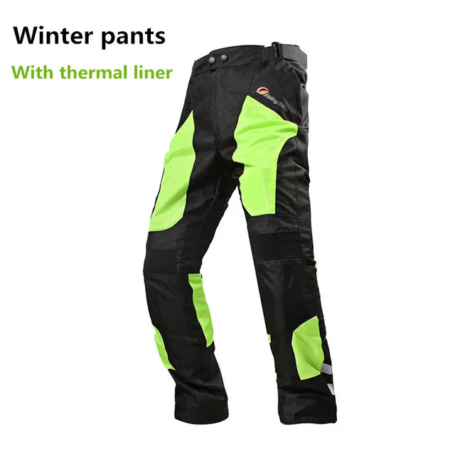 Мужские мотоциклетные штаны Лето Зима полный сезон мотокросса для верховой езды защита антиколлизия брюки с наколенниками - Цвет: 05