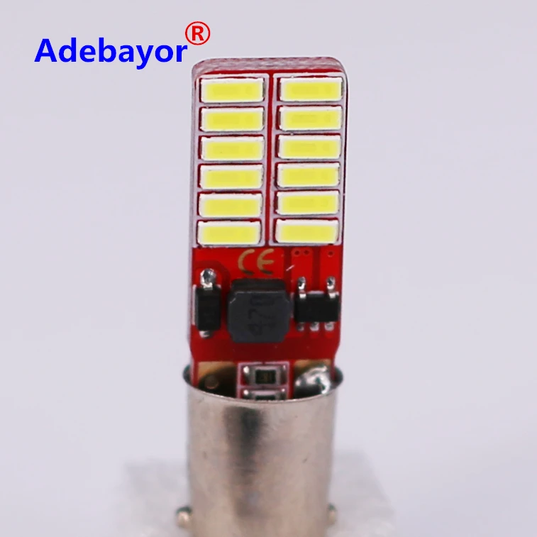 Автомобильный светодиодный светильник BA9S t4w h6w ba9 t11 Canbus 24 SMD 4014 без ошибок для