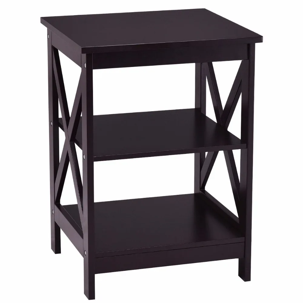 Goplus 3 Tiers Nightstand Modern End Table Storage Display Shelf Living Room Furniture White New Side Coffee Tables HW56201 Goplus 3 Tiers Nightstand Modern End Table Storage Display Shelf Living Room Furniture White New Side Coffee Tables HW56201