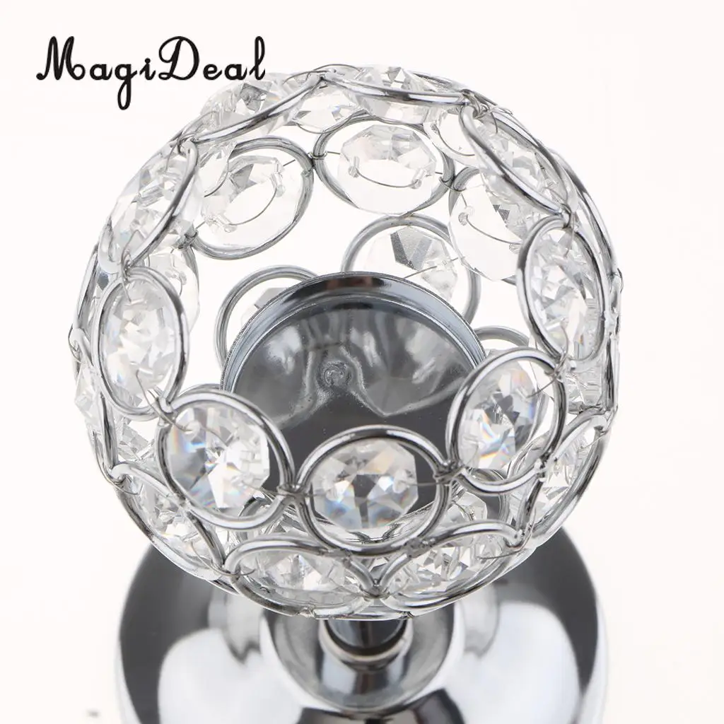 MagiDeal	 Mosaic Crystal Wedding Present Candlestick Candle Tea Light Holder Stand for Events Wedding Home Party Decor	