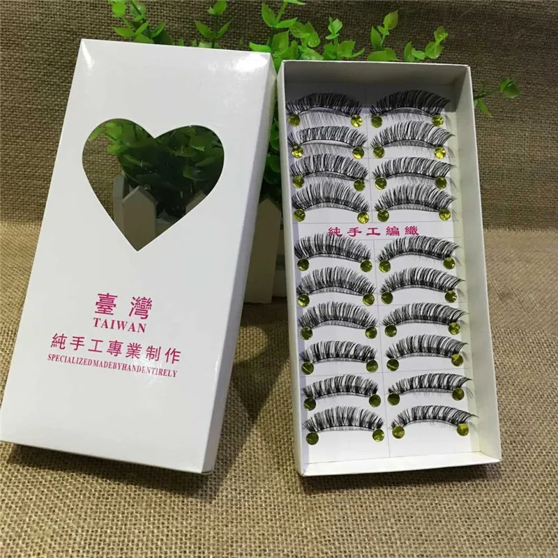 

10 Pairs Makeup Handmade Soft Demi cross Long Thick False Eyelashes Eye Lashes