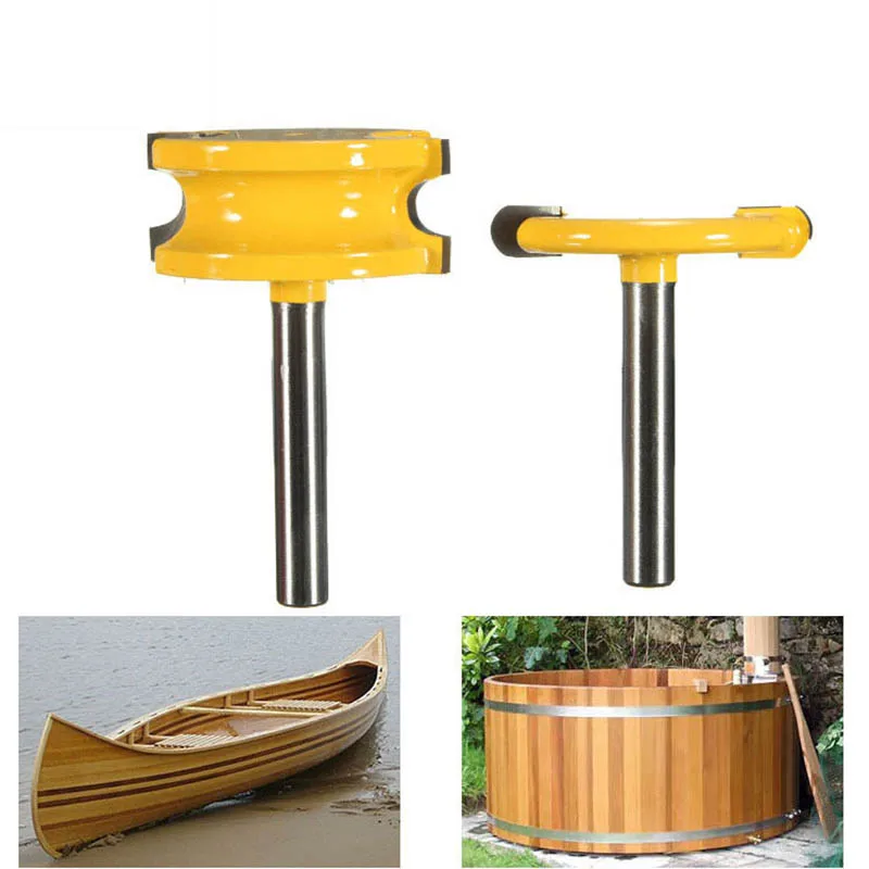 

2pcs/set Arc T-shaped Woodworking Milling Cutter Trimming for CNC Machine Tool Floor Mortising Router Bit Carbide Joint Bits