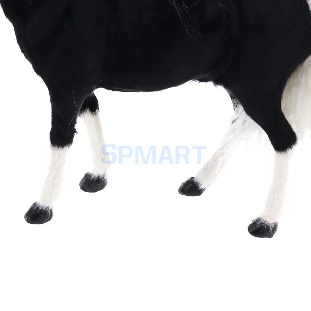 Lifelike Simulation Plush Stuffed Horse Animals Model Figure Plush Figures Soft Toy Home Decoration Black